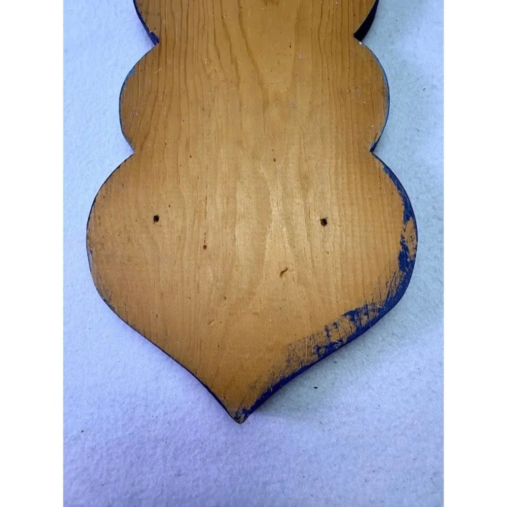 Handmade Welcome To Our Home Sign Wall Plaque Blue Wood‎ Hearts Vtg 1989 Cottage